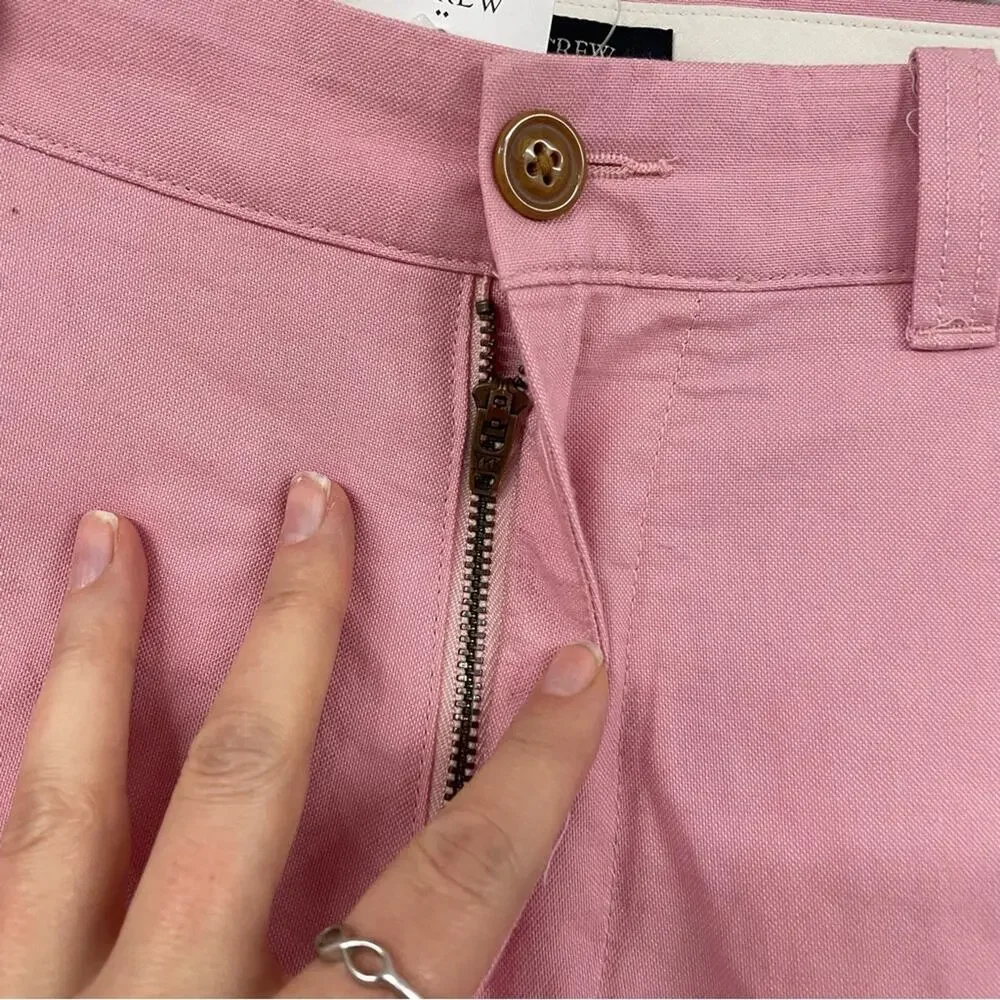 J Crew Sunwashed Oxford Chino Shorts Pink Mens Casual 32W Preppy Golf